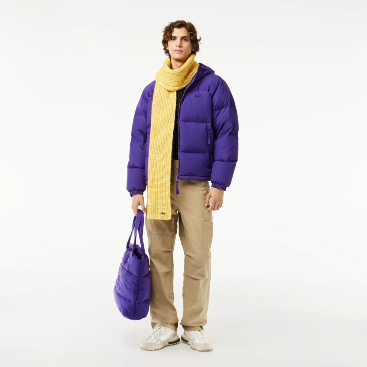 Мужская стеганая водоотталкивающая короткая куртка Lacoste