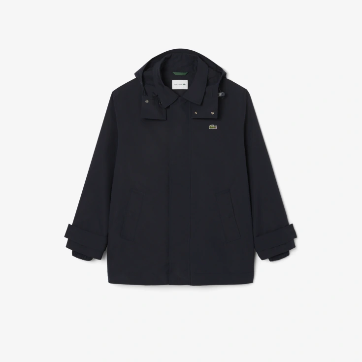 Мужская водоотталкивающая парка Lacoste средней длины с капюшоном