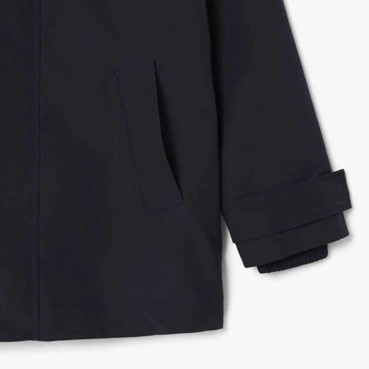 Мужская водоотталкивающая парка Lacoste средней длины с капюшоном