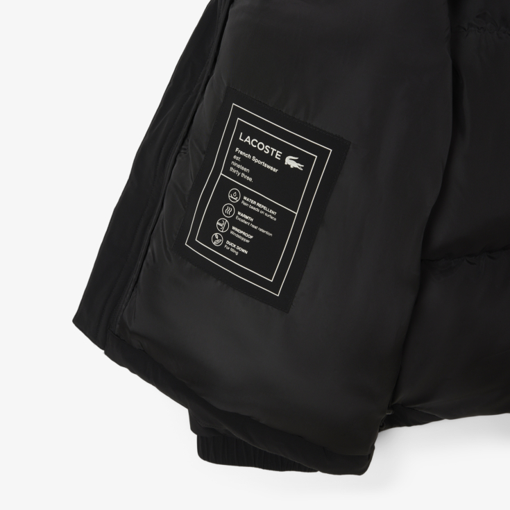 Водоотталкивающая пуховая куртка Lacoste с капюшоном