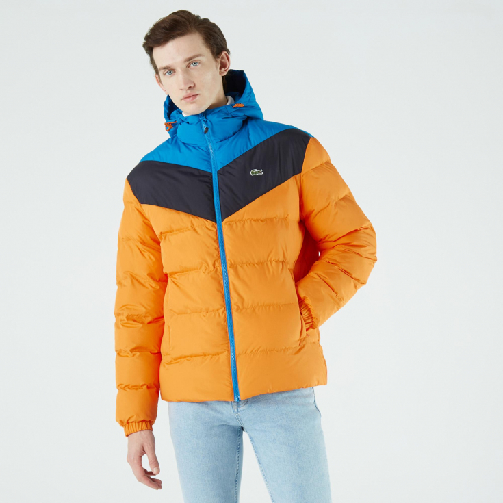 Мужской пуховик Lacoste с капюшоном