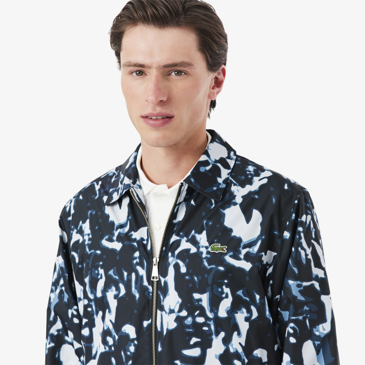 Мужская водоотталкивающая ветровка Lacoste с принтом