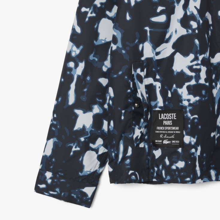 Мужская водоотталкивающая ветровка Lacoste с принтом