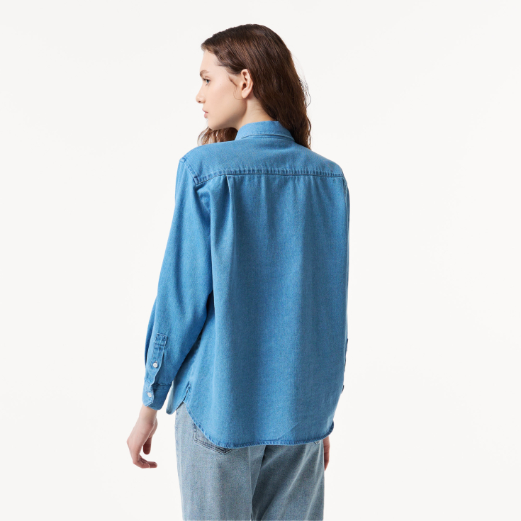 Женская джинсовая рубашка Lacoste OVERSIZED
