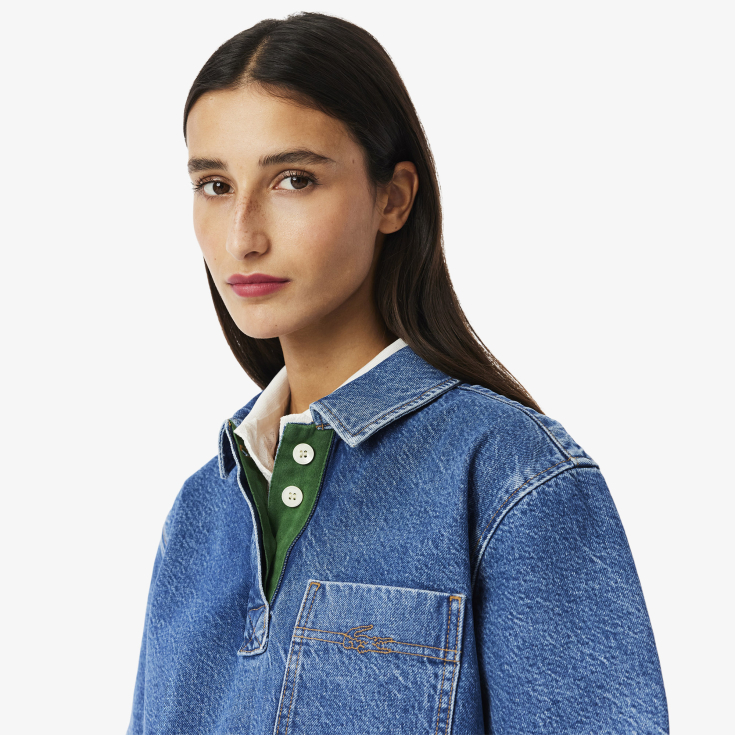 Женская рубашка-поло Lacoste Loose Fit из огранического хлопка