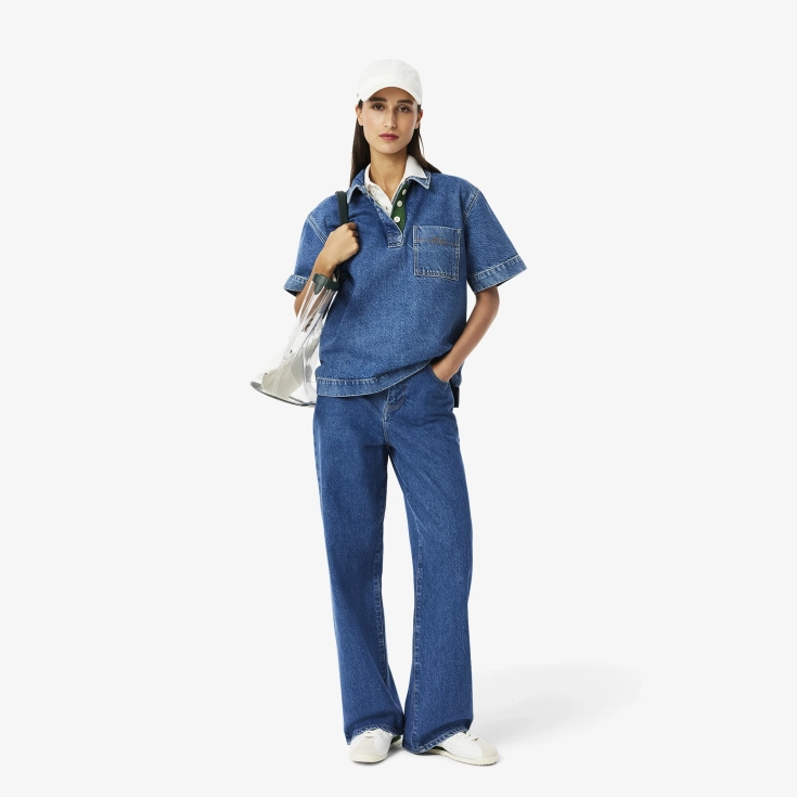 Женская рубашка-поло Lacoste Loose Fit из огранического хлопка
