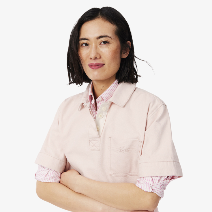 Женская рубашка-поло Lacoste Loose Fit из огранического хлопка