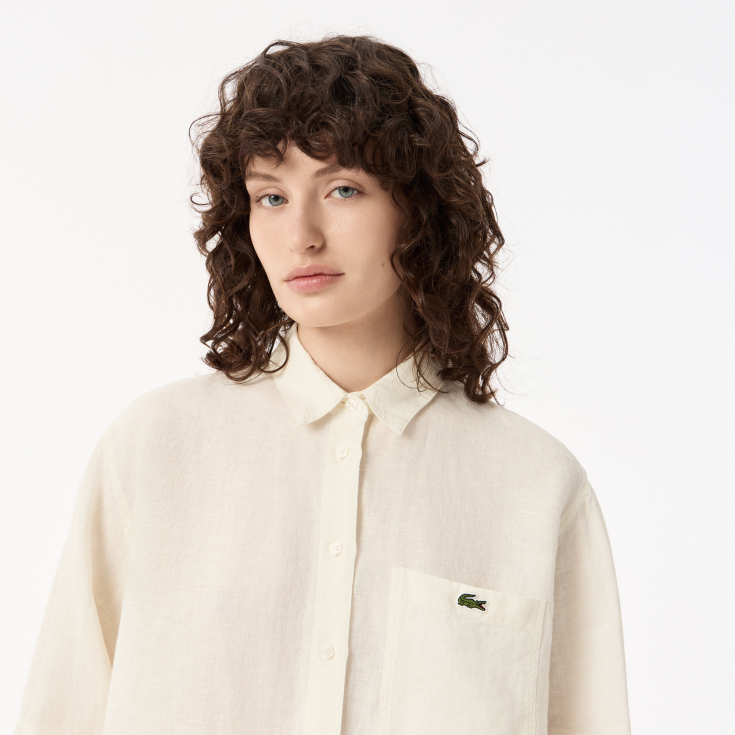 Женская рубашка Lacoste из льна