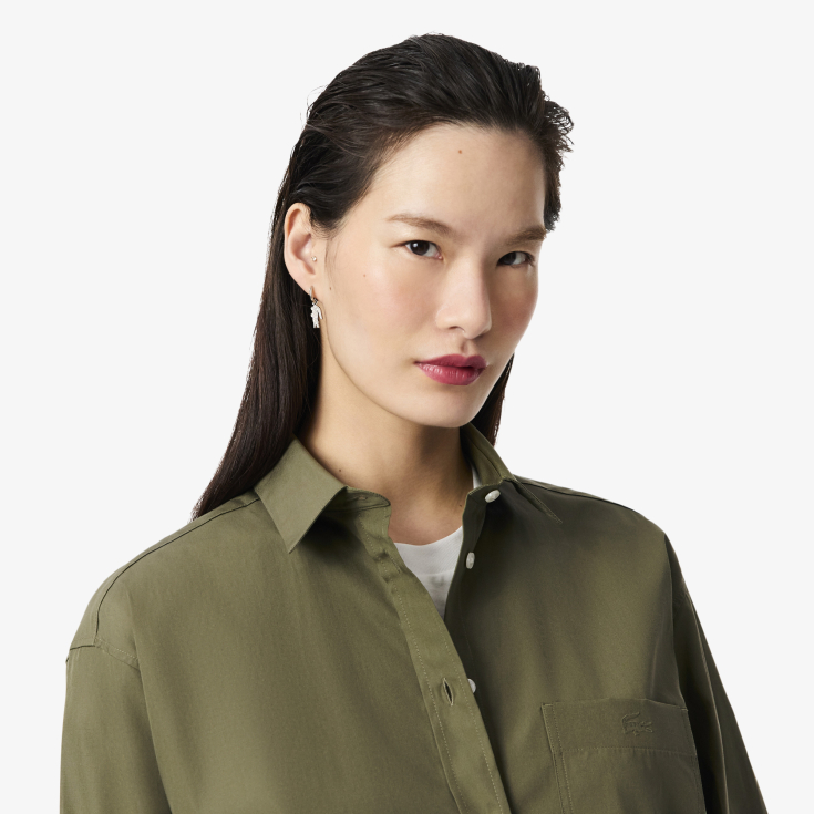 Женская рубашка Lacoste из хлопка