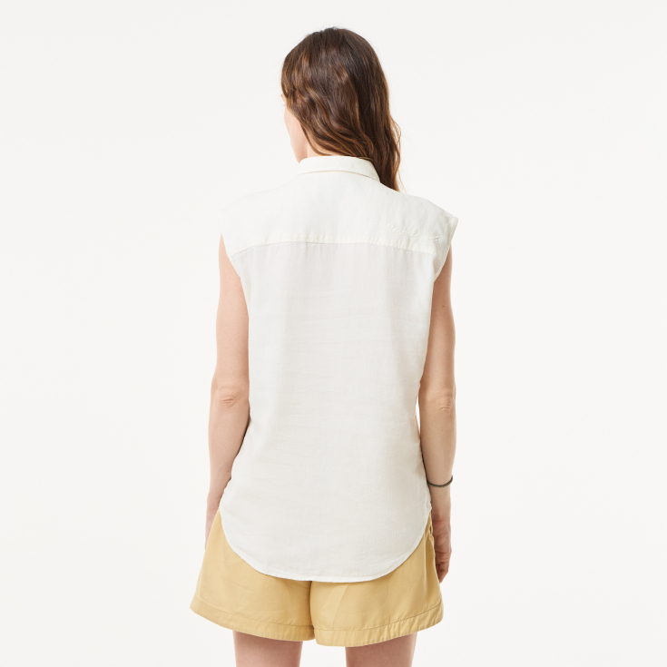 Женская рубашка Lacoste из льна и тенселя