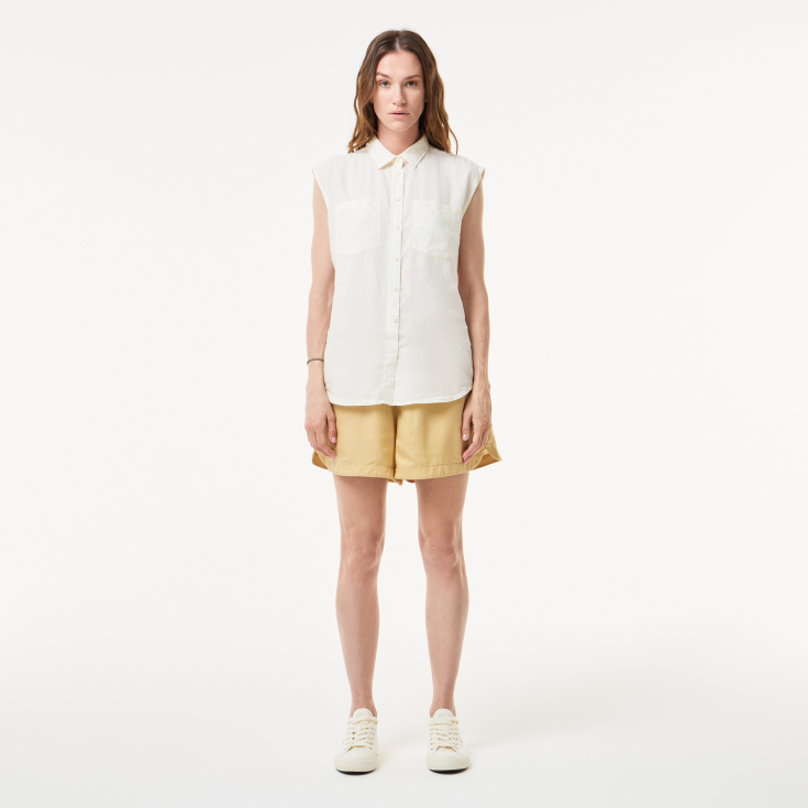 Женская рубашка Lacoste из льна и тенселя