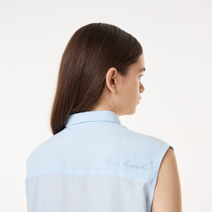 Женская рубашка Lacoste из льна и тенселя