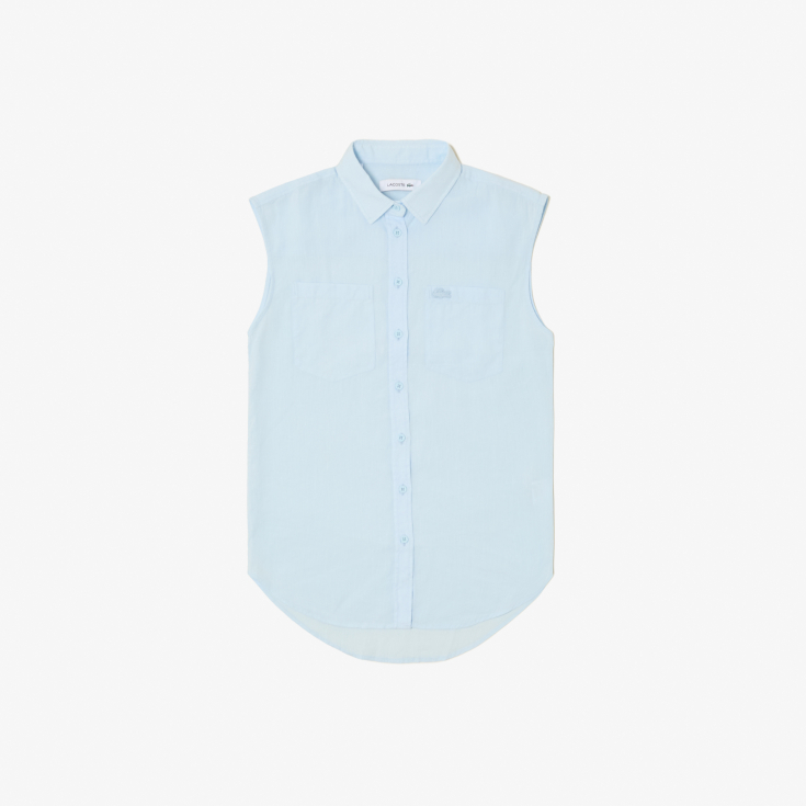 Женская рубашка Lacoste из льна и тенселя