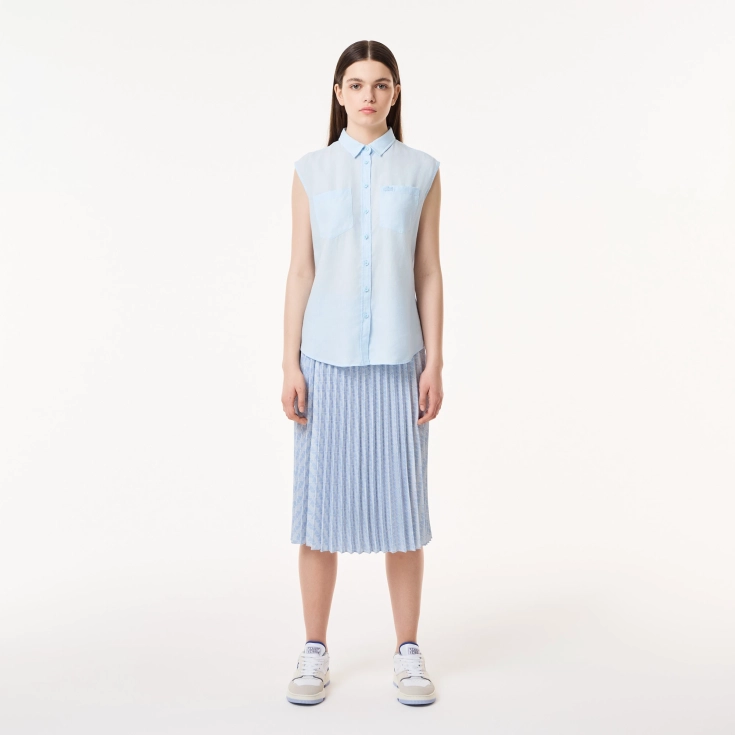 Женская рубашка Lacoste из льна и тенселя