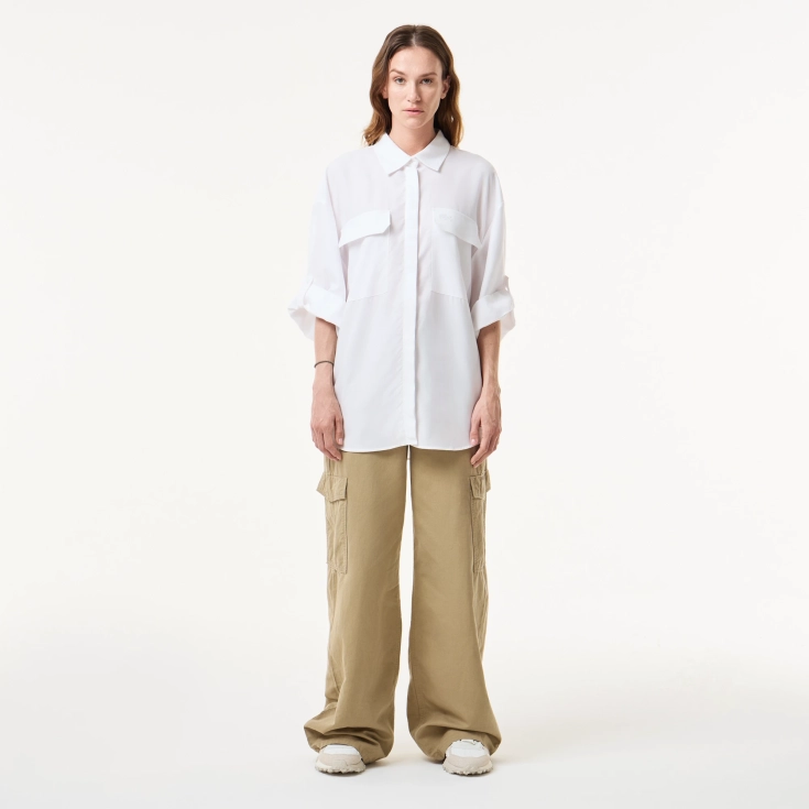 Женская рубашка Lacoste из тенселя