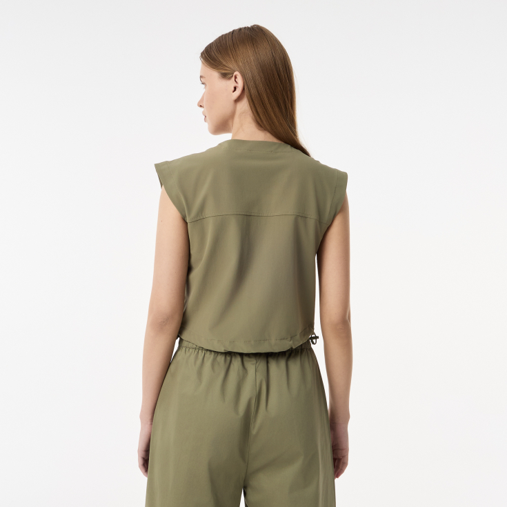 Женская короткая рубашка Lacoste без рукавов