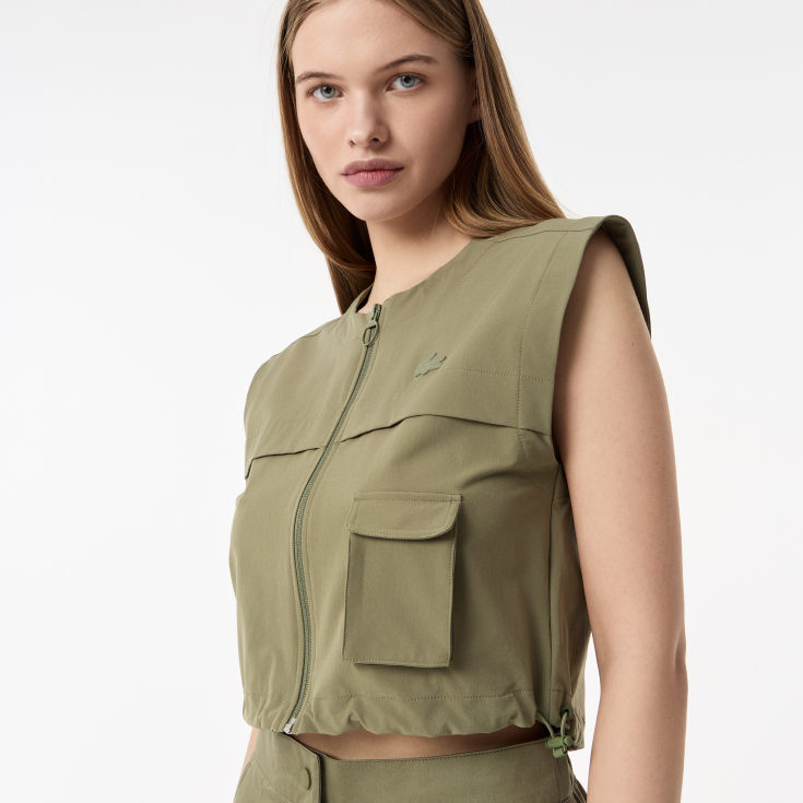 Женская короткая рубашка Lacoste без рукавов