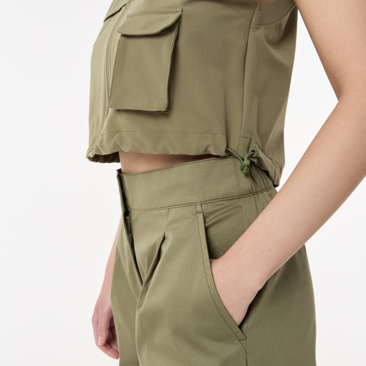 Женская короткая рубашка Lacoste без рукавов