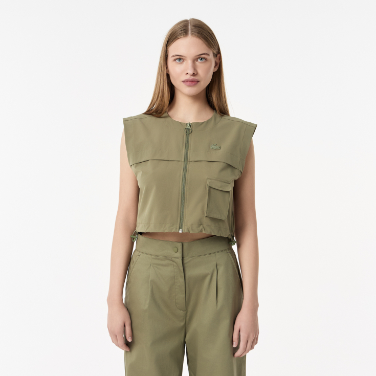 Женская короткая рубашка Lacoste без рукавов