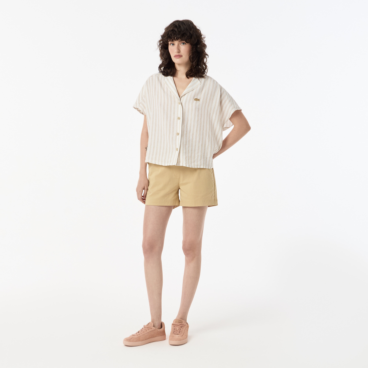 Женская рубашка Lacoste из смеси льна