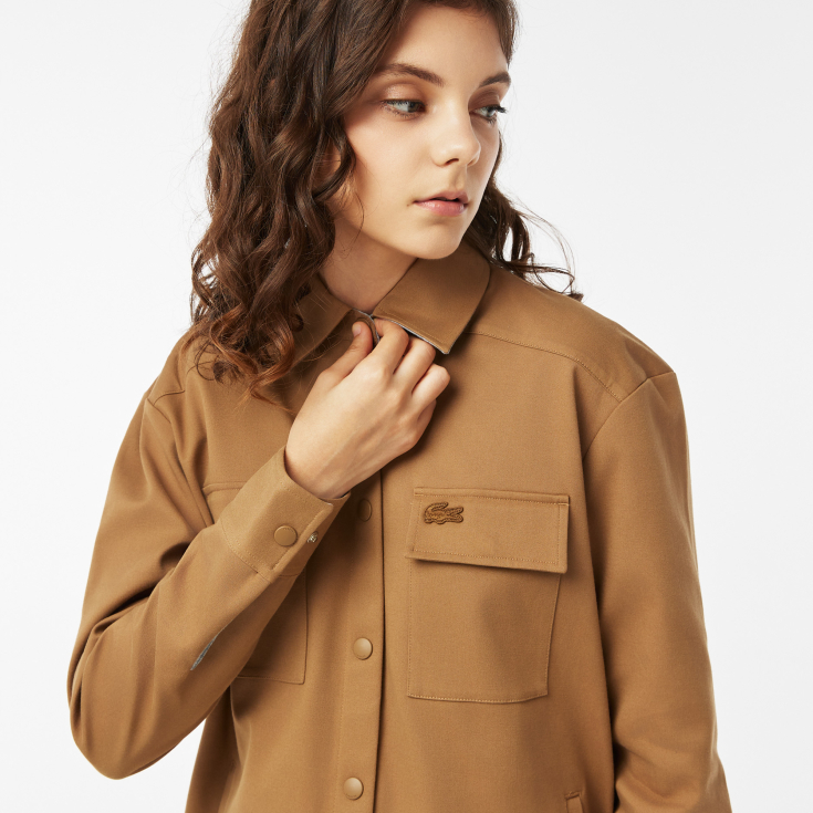 Женская рубашка Lacoste из смеси хлопка