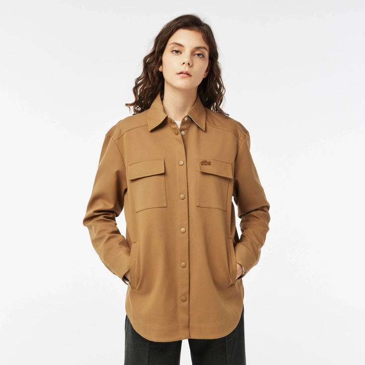 Женская рубашка Lacoste из смеси хлопка