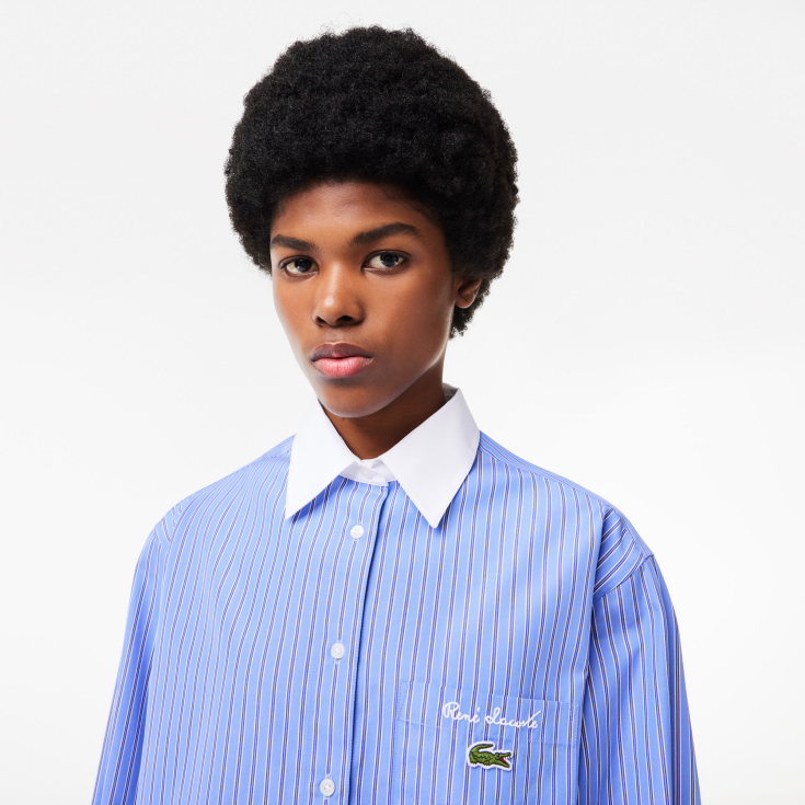 Женская рубашка Lacoste Regular Fit с контрастным воротником