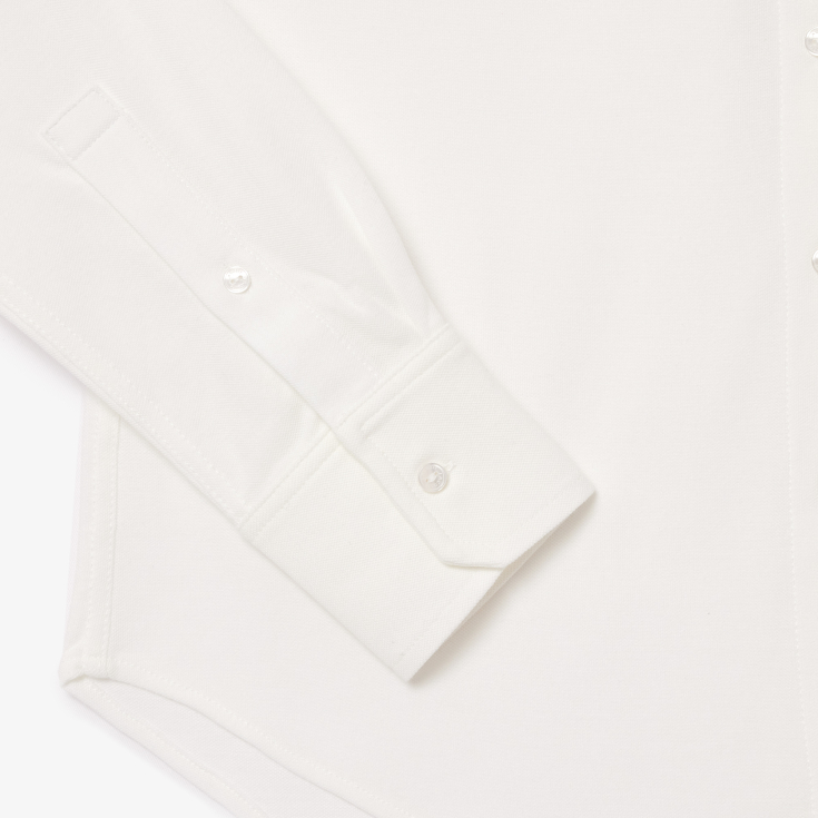 Женская хлопковая рубашка Lacoste с нашивкой-логотипом