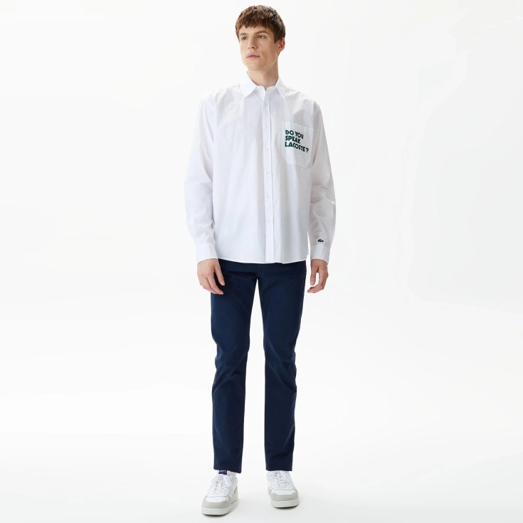 Мужская рубашка Lacoste Loose Fit с принтом