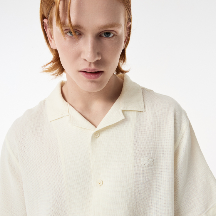 Мужская хлопковая рубашка Lacoste Loose Fit