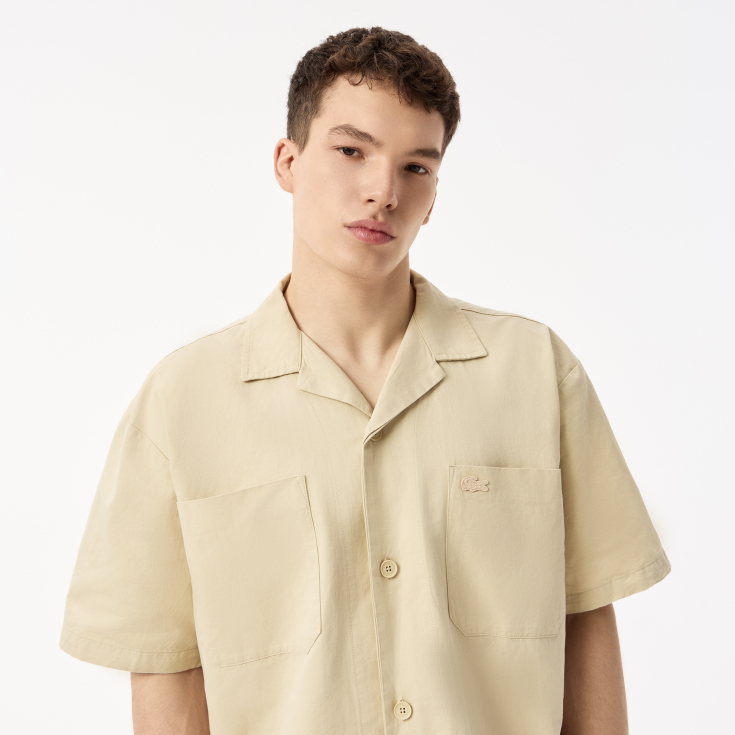 Мужская рубашка Lacoste из смеси хлопка и льна