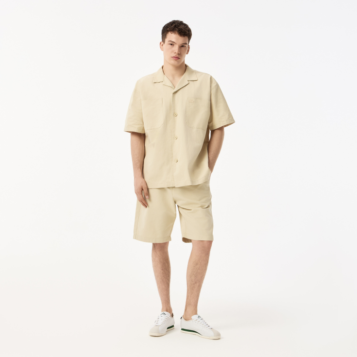 Мужская рубашка Lacoste из смеси хлопка и льна