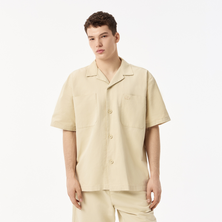Мужская рубашка Lacoste из смеси хлопка и льна