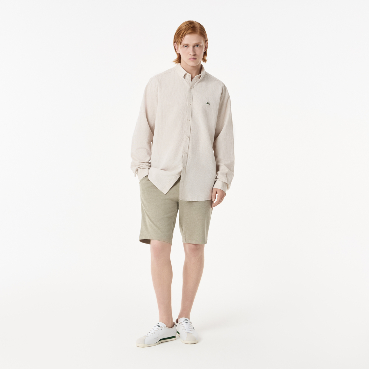 Мужская рубашка Lacoste из смеси хлопка и льна