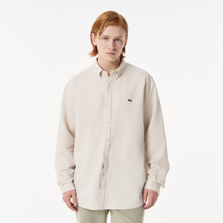 Мужская рубашка Lacoste из смеси хлопка и льна