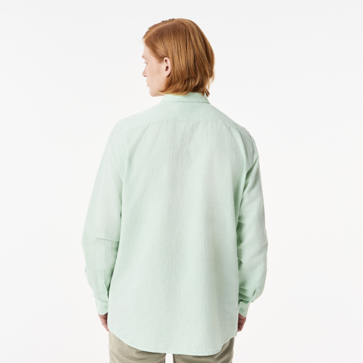 Мужская рубашка Lacoste из смеси хлопка и льна
