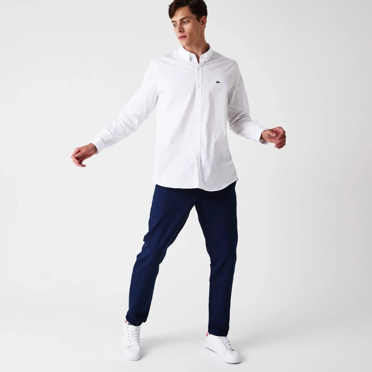 Мужская хлопковая рубашка Lacoste Slim Fit