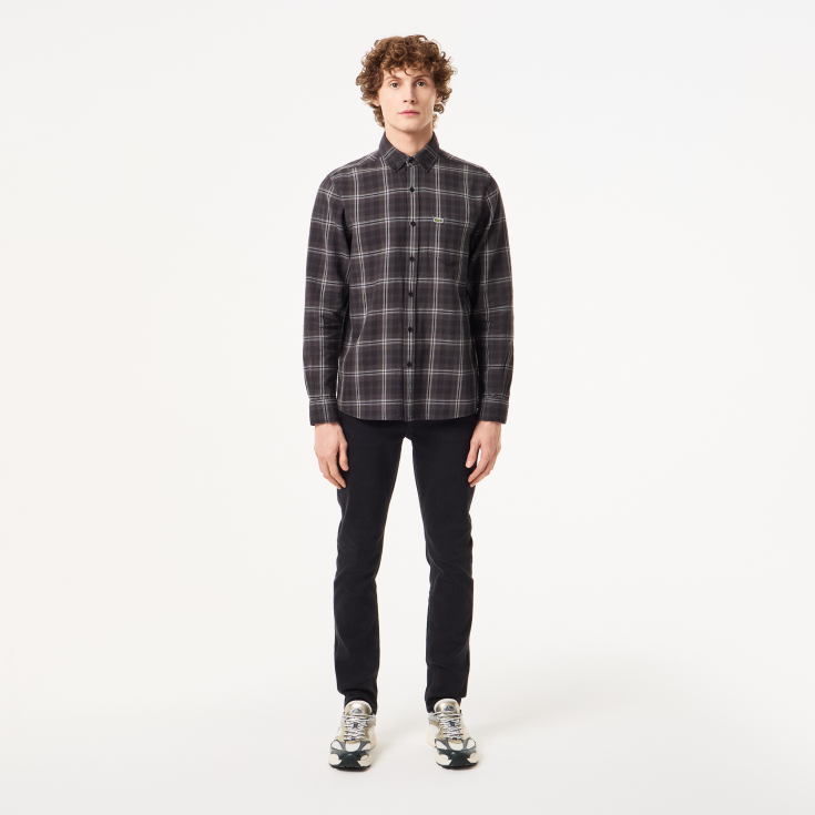 Мужская хлопковая рубашка Lacoste в клетку