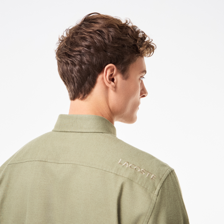 Мужская рубашка Lacoste из смеси хлопка и шерсти