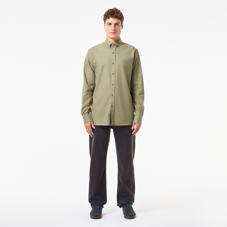 Мужская рубашка Lacoste из смеси хлопка и шерсти