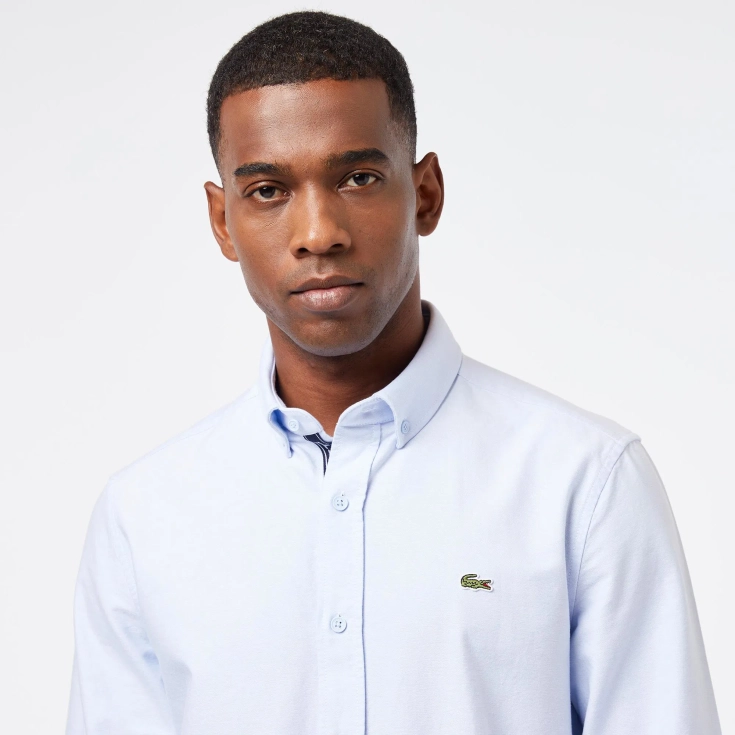Мужская хлопковая рубашка Lacoste Slim Fit