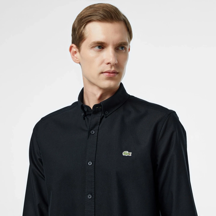 Мужская хлопковая рубашка Lacoste Slim Fit
