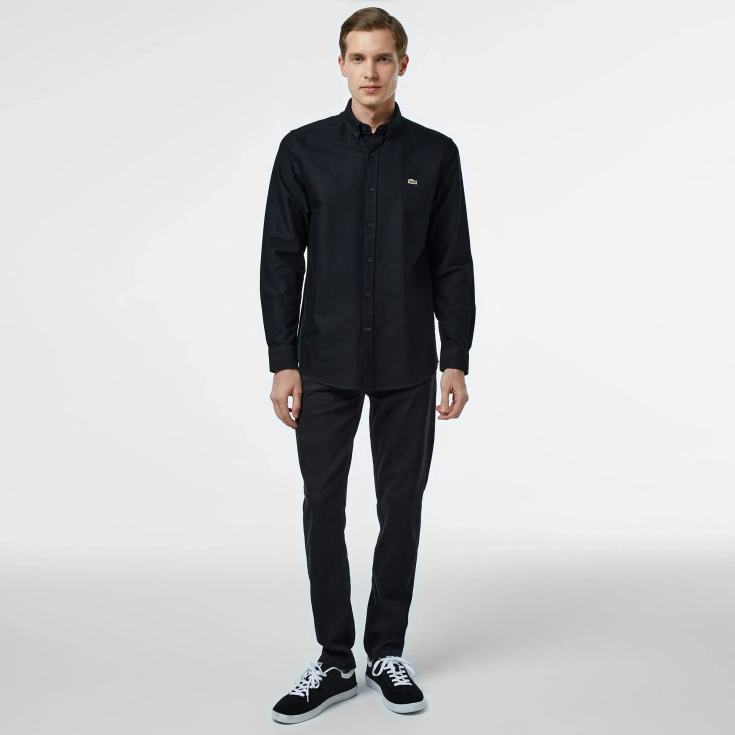Мужская хлопковая рубашка Lacoste Slim Fit