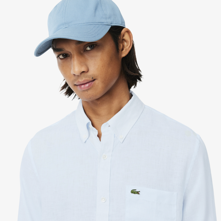 Мужская льняная рубашка Lacoste Regular Fit