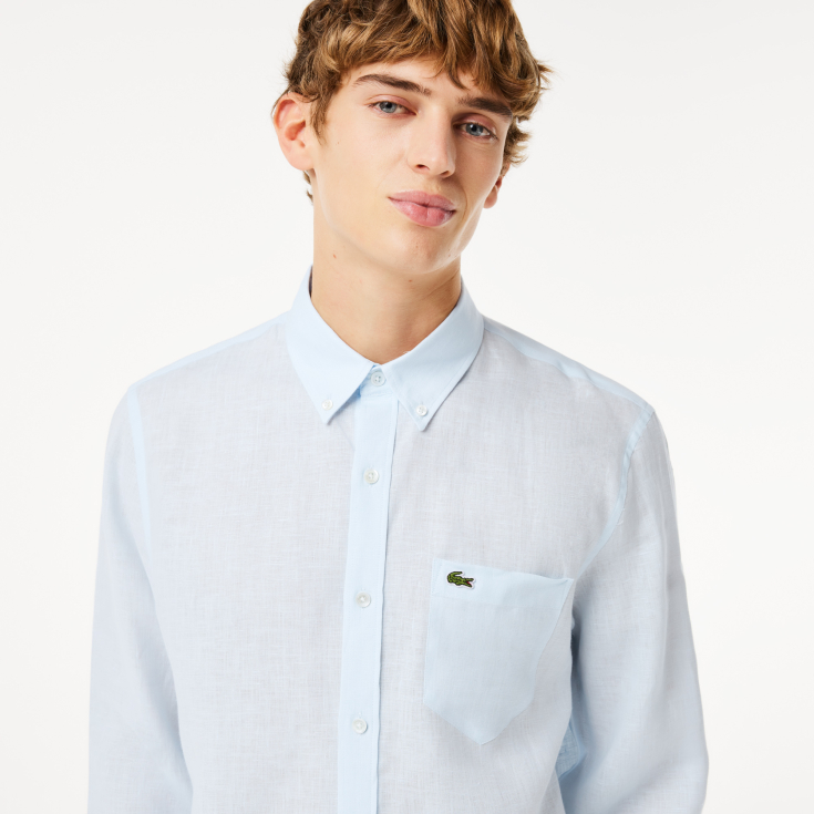 Мужская льняная рубашка Lacoste Regular Fit