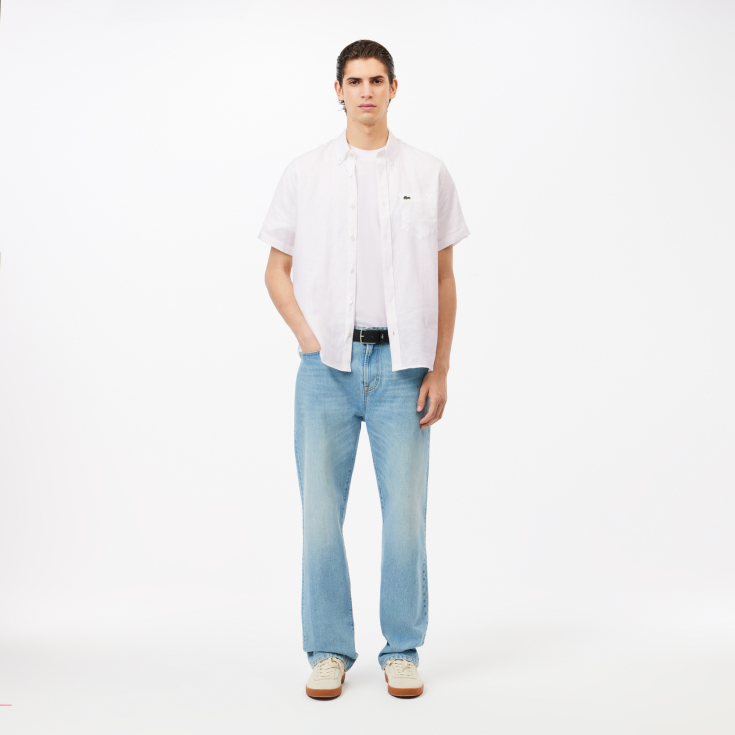 Мужская льняная рубашка Lacoste