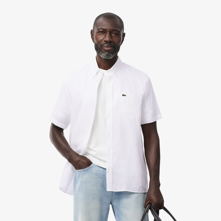 Мужская льняная рубашка Lacoste