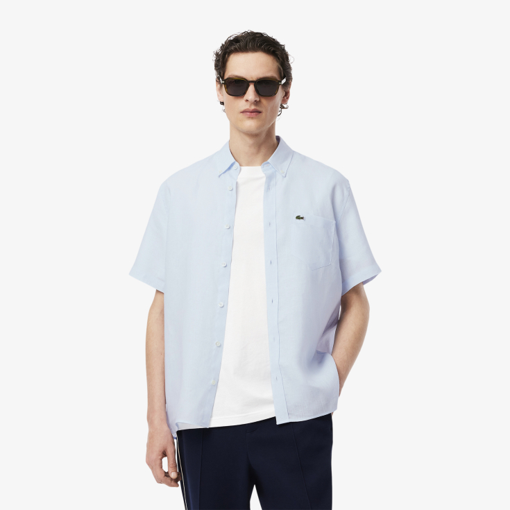 Мужская льняная рубашка Lacoste