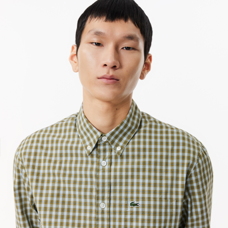 Мужская рубашка Lacoste Regular Fit в клетку