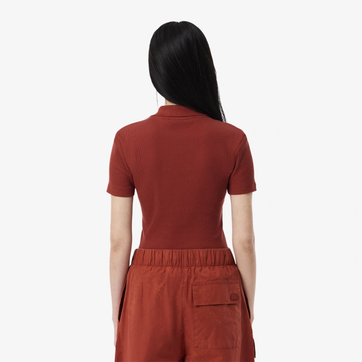 Женское поло Lacoste Slim Fit из органического хлопка